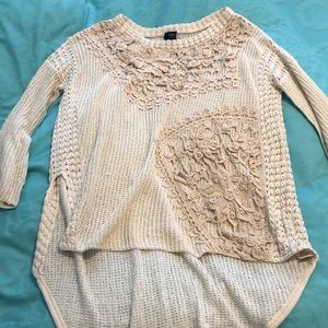 Free People Reflection Crochet Romantics Sweater